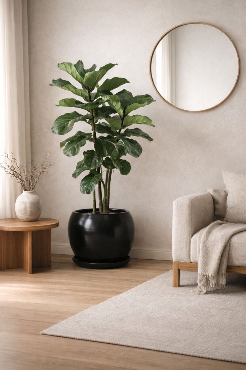 Siyah Saksı ile İç Mekân Tasarımında Modern ve Zamansız Şıklık | Odka Dekor Rehberi