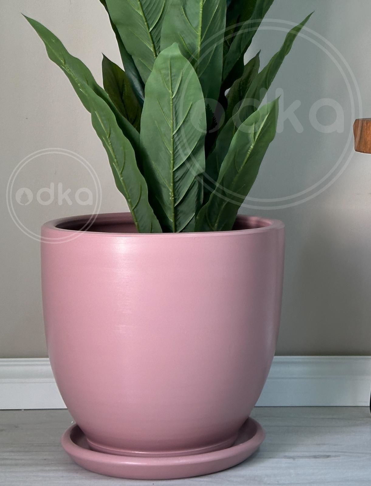 60 Litre Büyük Boy Klasik Saksı Tabaklı Yükseklik 46cm Çap 46cm