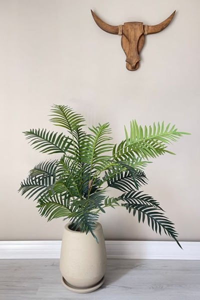 20 Litre Orta Boy LENA kumlu Saksı Tabaklı Yükseklik 32cm Çap 22cm