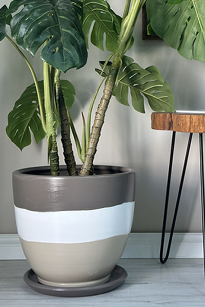 Klasik Saksı-Vizon Beyaz Taş