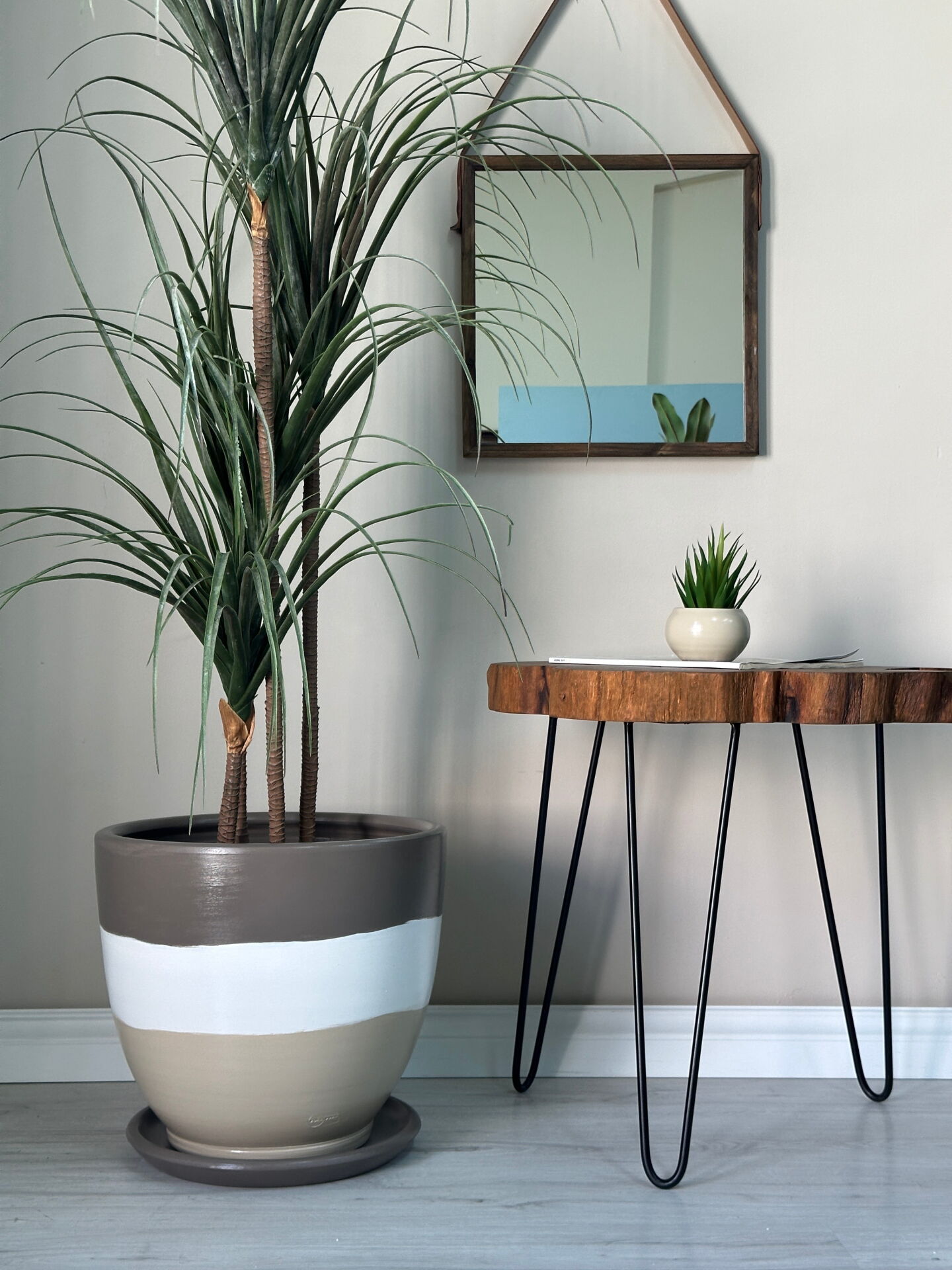 Klasik Saksı Tabaklı-Vizon Beyaz Taş