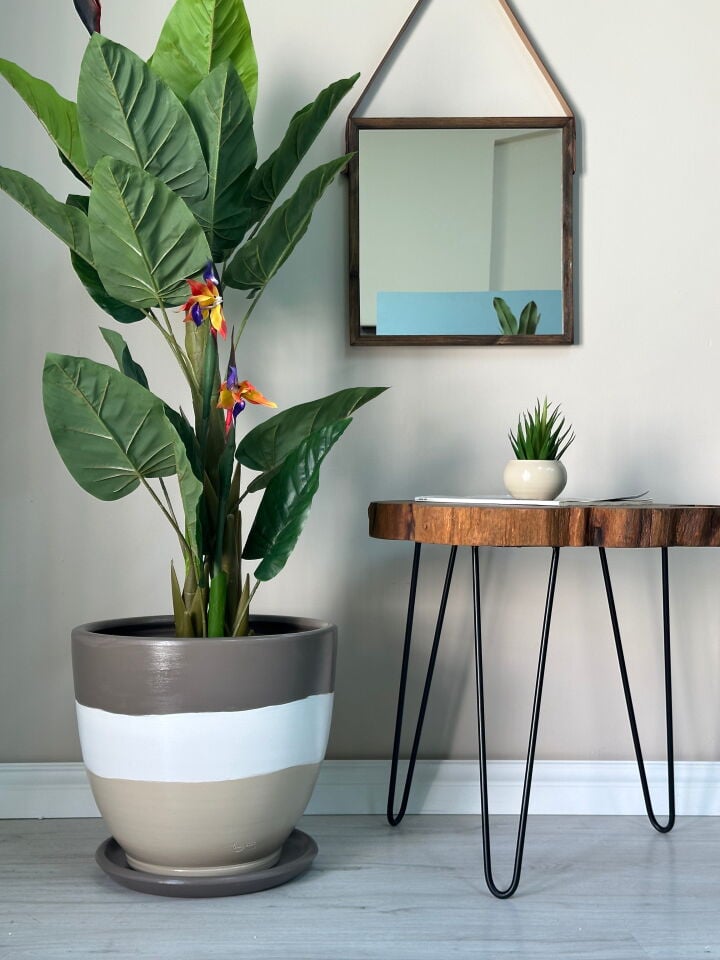 Klasik Saksı Tabaklı-Vizon Beyaz Taş