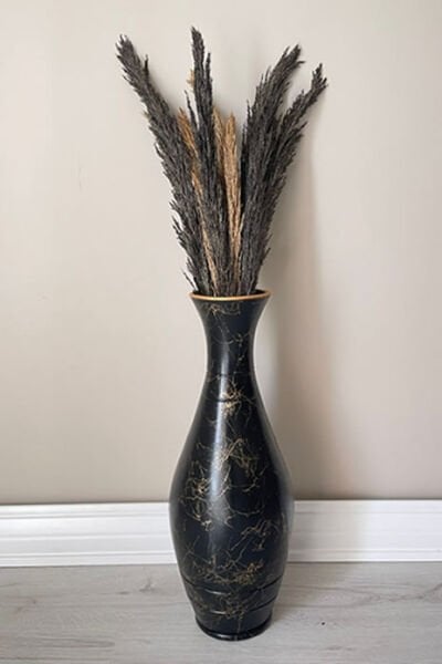 Dekoratif Vazo 65cm Siyah-Gold