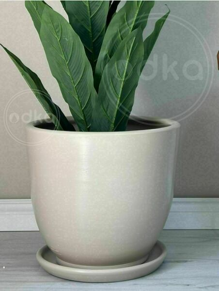 10 Lt Saksı Klasik Saksı Tabaklı Yükseklik 23cm Çap 25cm Taş
