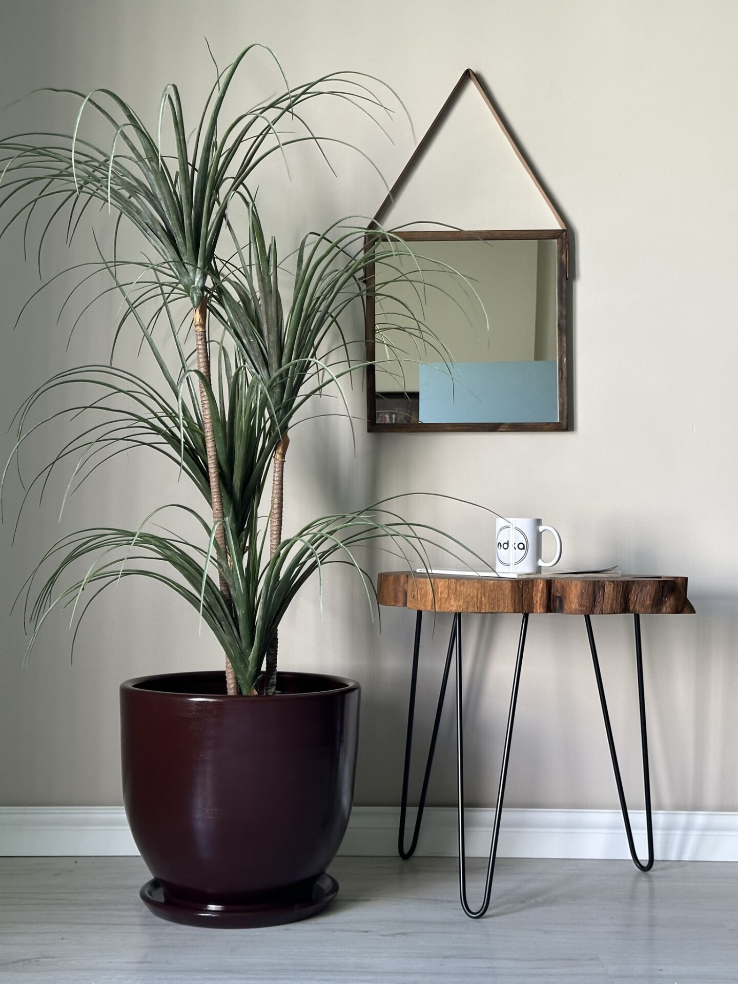 Klasik Saksı Tabaklı-Bordo