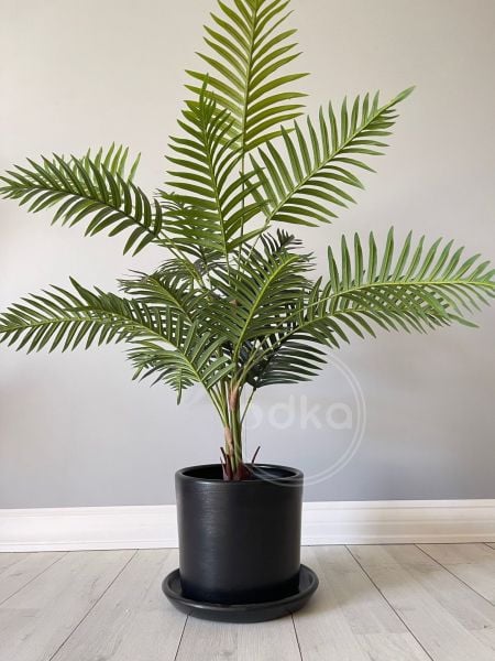 10 Litre Silindir Saksı Tabaklı Yükseklik 18cm Çap 20cm