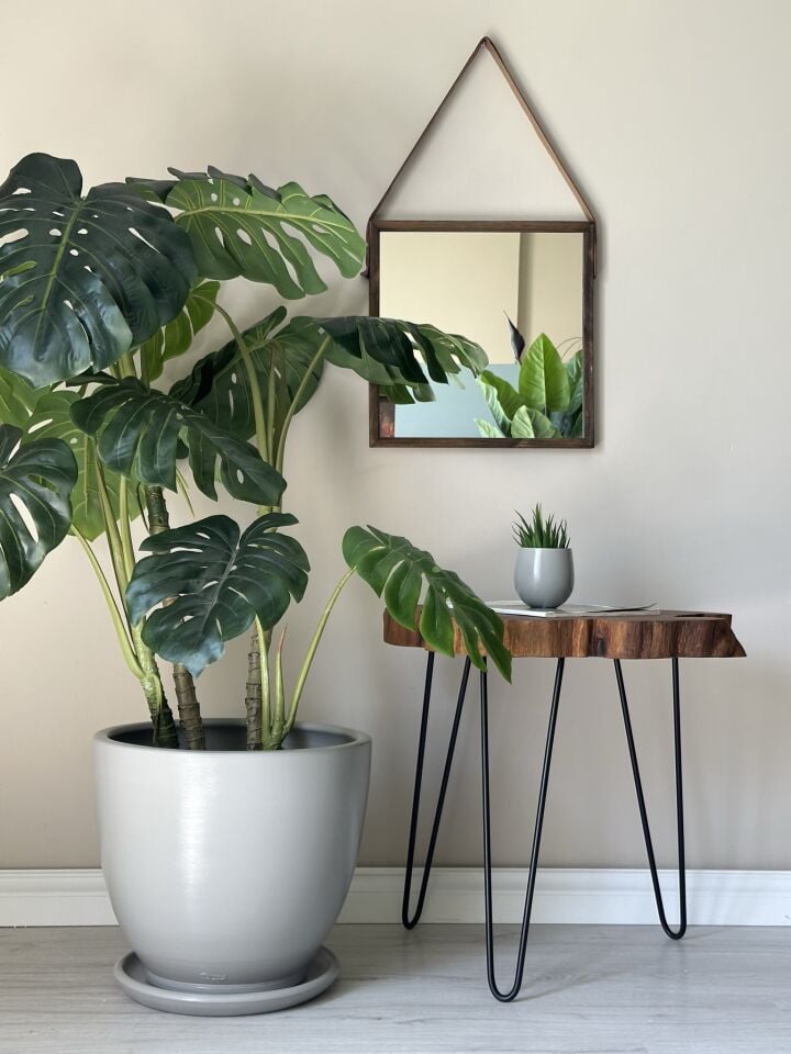 60 Litre Büyük Boy Klasik Saksı Tabaklı Yükseklik 46cm Çap 46cm