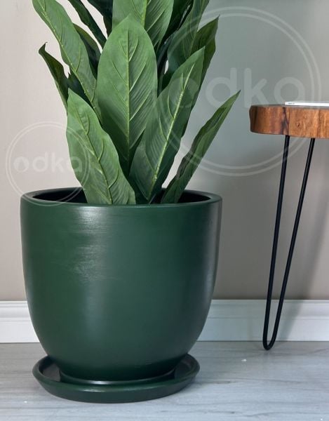 60 Litre Büyük Boy Klasik Saksı Tabaklı Yükseklik 46cm Çap 46cm