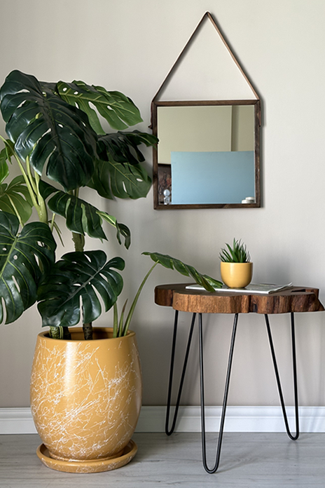 Armut Saksı Mia- Sarı Mermer Desenli