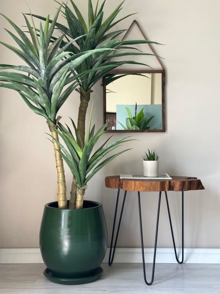 60 Litre Büyük Boy Armut Saksı Tabaklı Yükseklik:45cm Çap:45cm