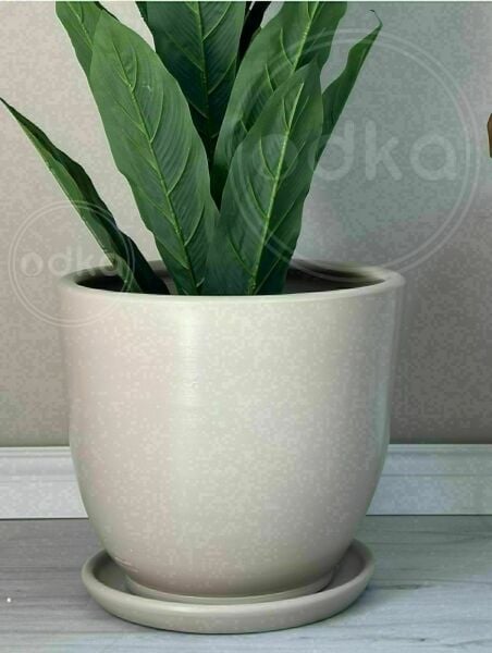 10 Lt Saksı Klasik Saksı Tabaklı Yükseklik 23cm Çap 25cm Taş