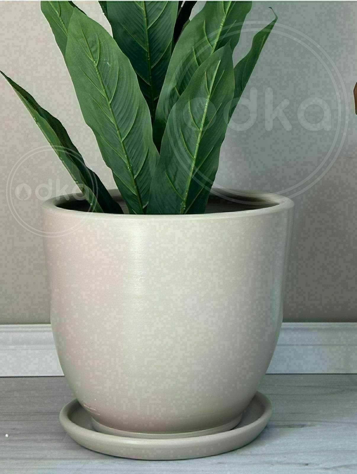 10 Lt Saksı Klasik Saksı Tabaklı Yükseklik 23cm Çap 25cm Taş