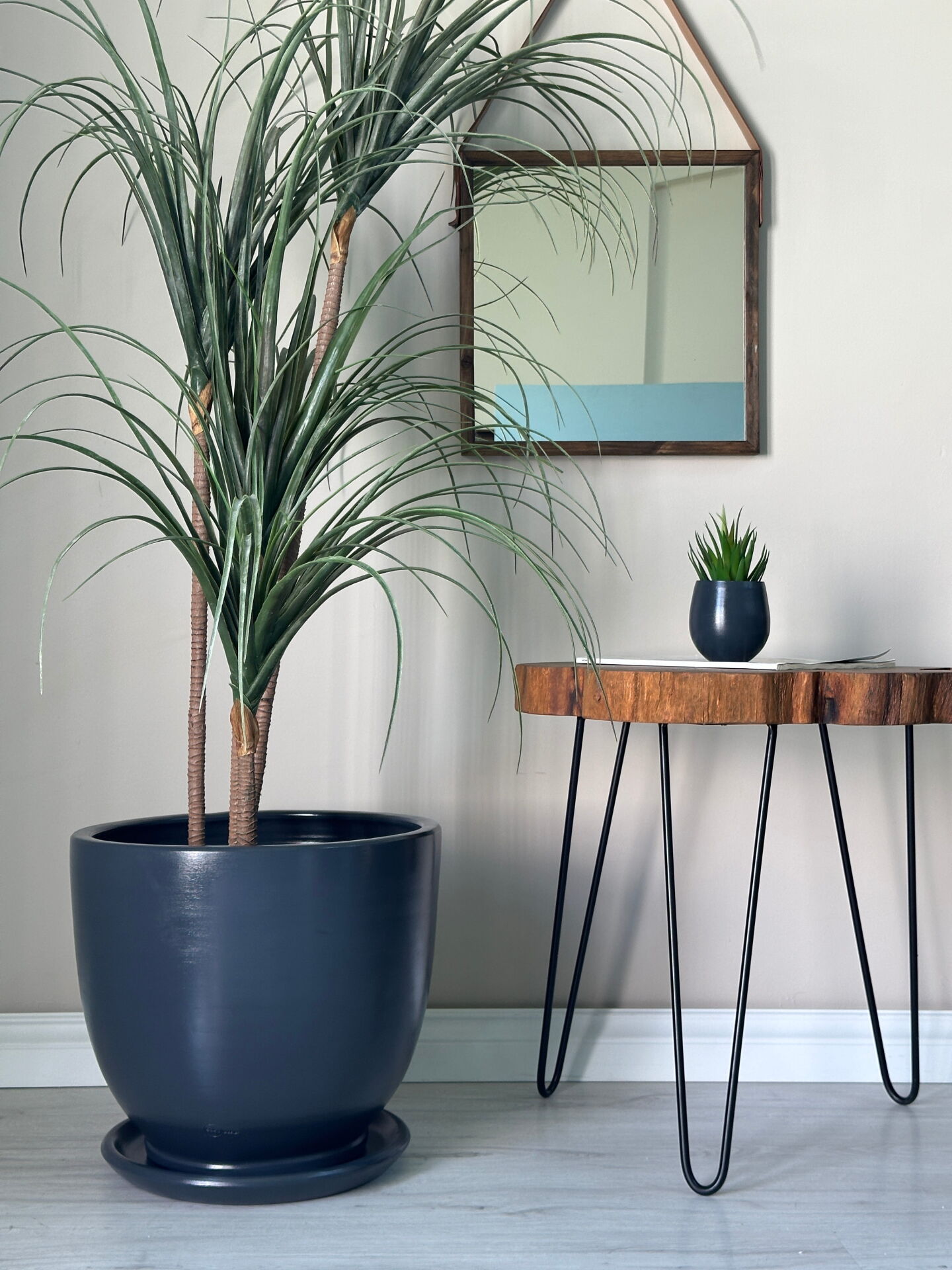 Klasik Saksı Tabaklı-Antrasit