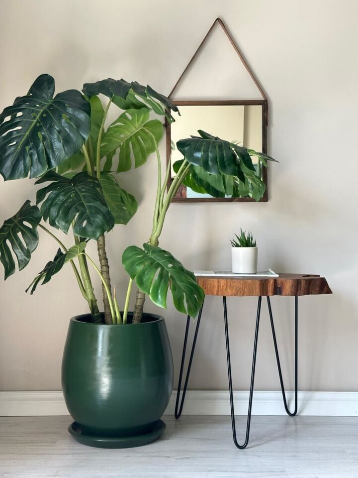 45 Litre Büyük Boy Armut Saksı Tabaklı Yükseklik:40cm Çap:32cm