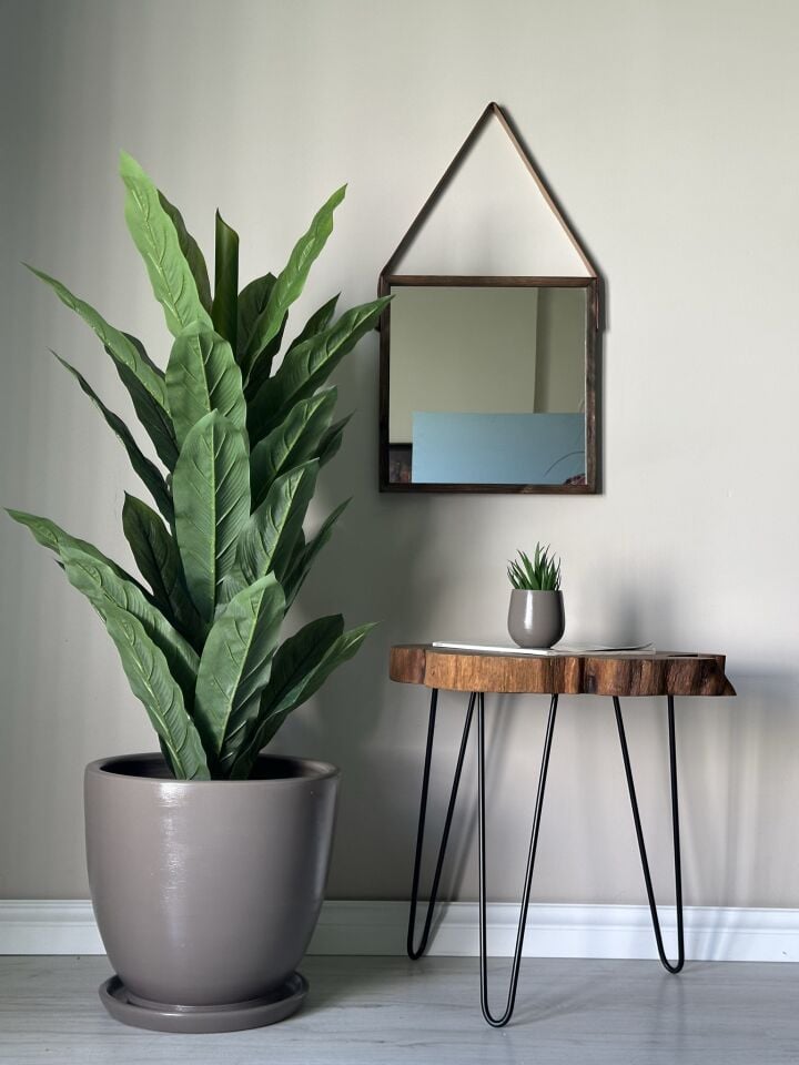 Klasik Saksı Tabaklı Yükseklik 30cm Çap 32cm