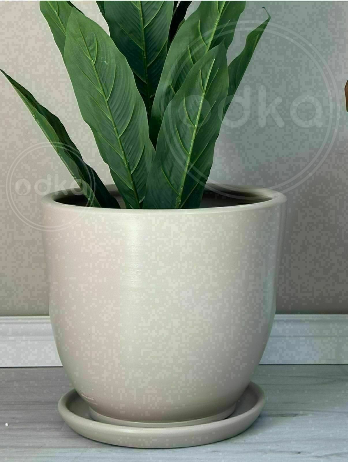 10 Lt Saksı Klasik Saksı Tabaklı Yükseklik 23cm Çap 25cm Taş
