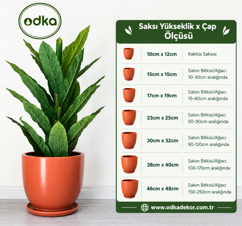 Klasik Saksı Tabaklı-Kiremit
