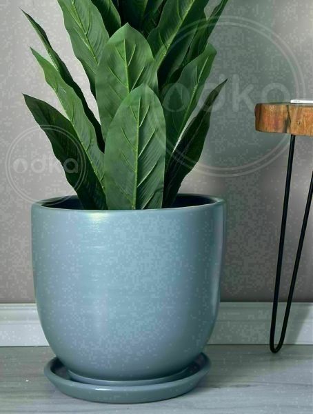 10 Lt Saksı Klasik Saksı Tabaklı Yükseklik 23cm Çap 25cm Füme