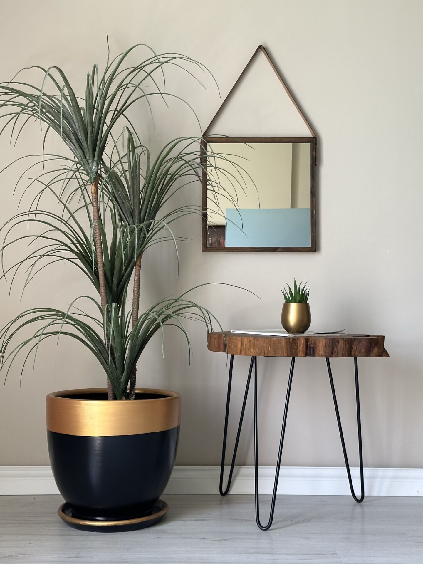 Klasik Saksı Tabaklı-Siyah Gold