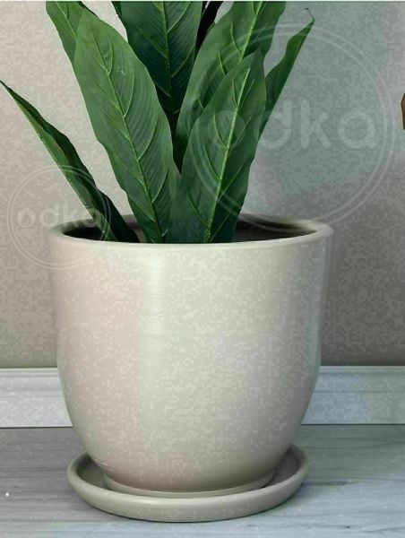 10 Lt Saksı Klasik Saksı Tabaklı Yükseklik 23cm Çap 25cm Taş