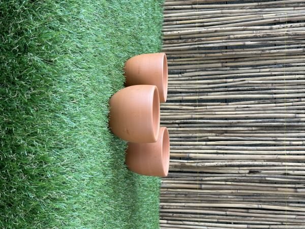 Klasik U Modeli Doğal El yapımı Terracotta Çömlek Saksı Tabaklı Kaktüs Mini Set Çap: 10cm Yükseklik: 12cm