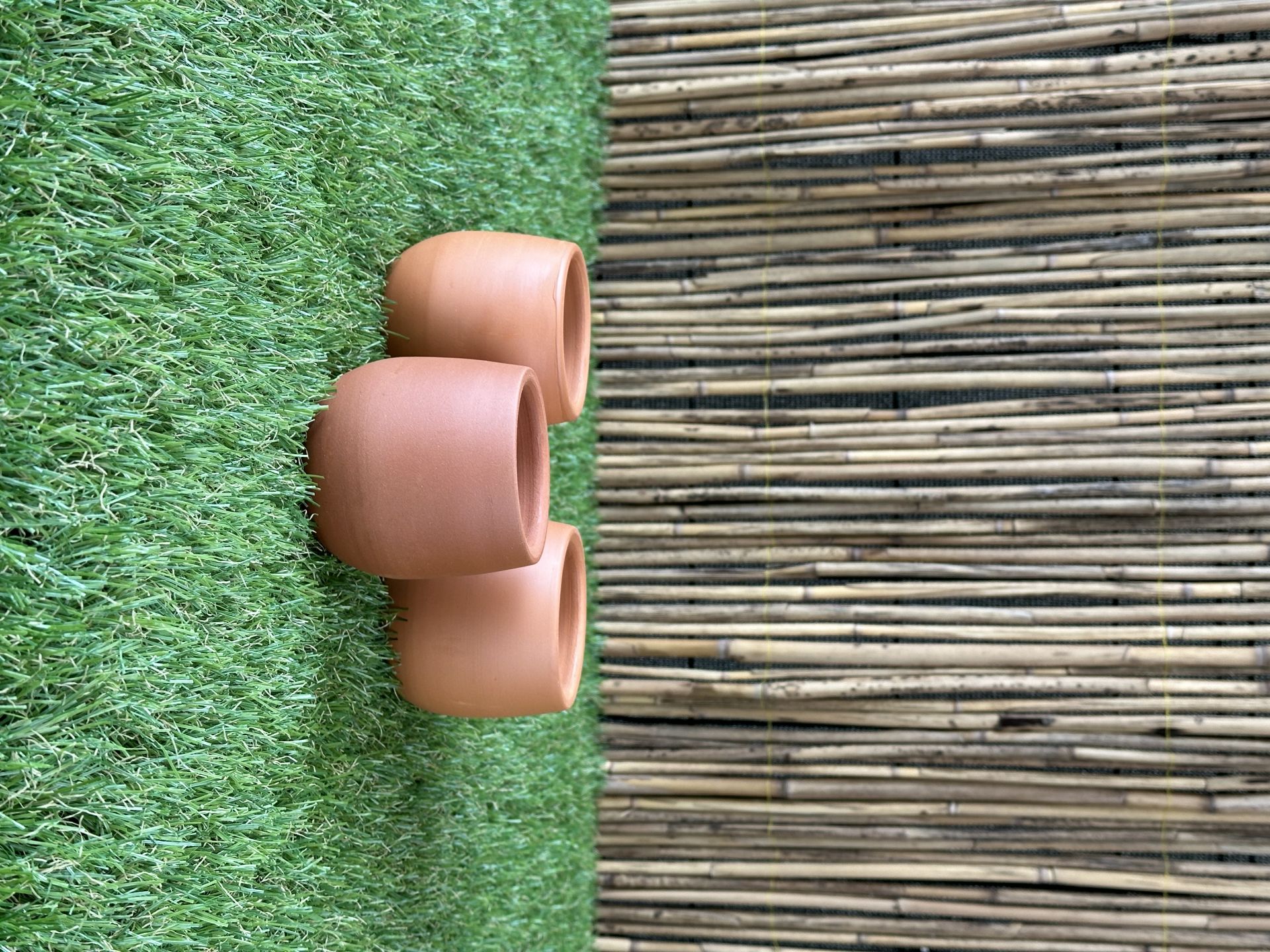 Armut Modeli Doğal El yapımı Terracotta Çömlek Saksı Tabaklı Kaktüs Mini Set Çap: 8cm Yükseklik: 10cm