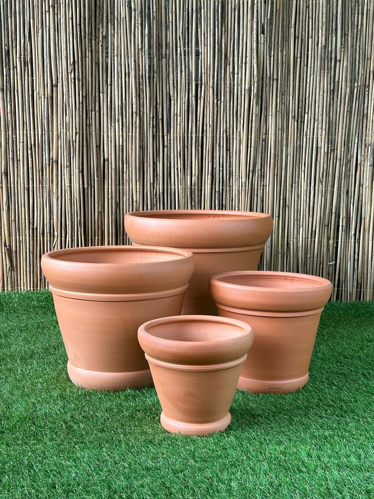 İtalyan Modeli Doğal El yapımı Terracotta Çömlek Saksı Tabaklı