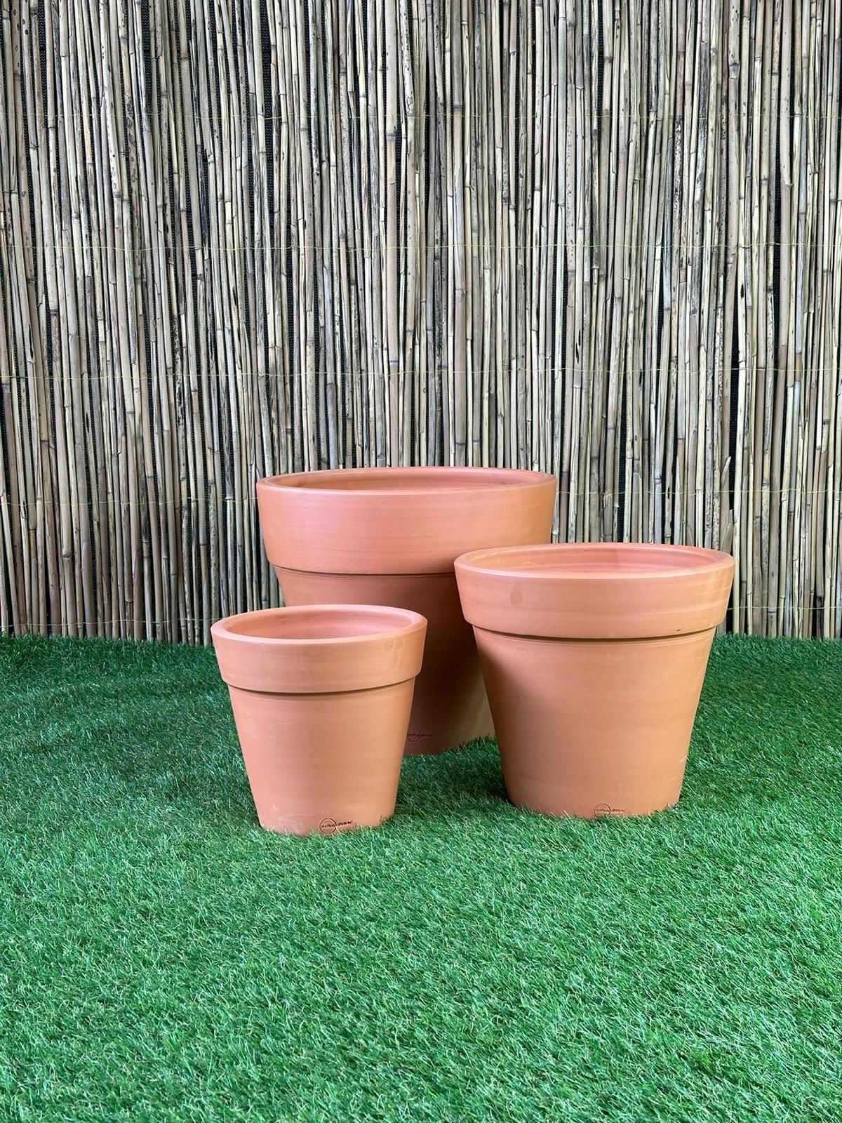 Kalın Dudaklı Modeli Doğal El yapımı Terracotta Çömlek Saksı Tabaklı