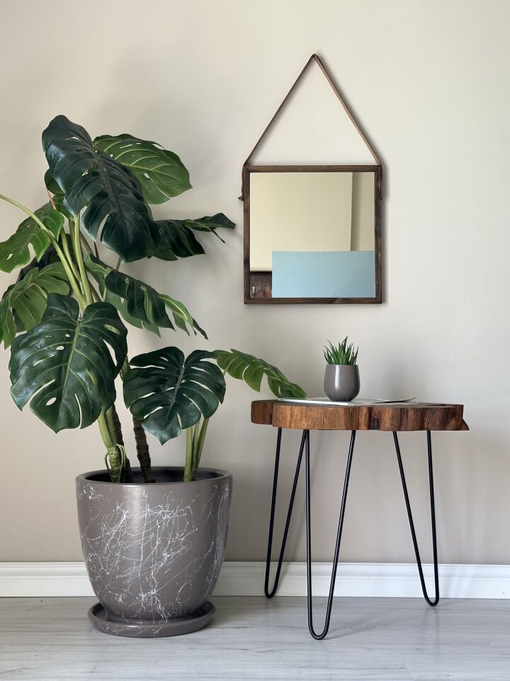 Klasik Saksı Tabaklı Mia Seri- Vizon Mermer Desenli