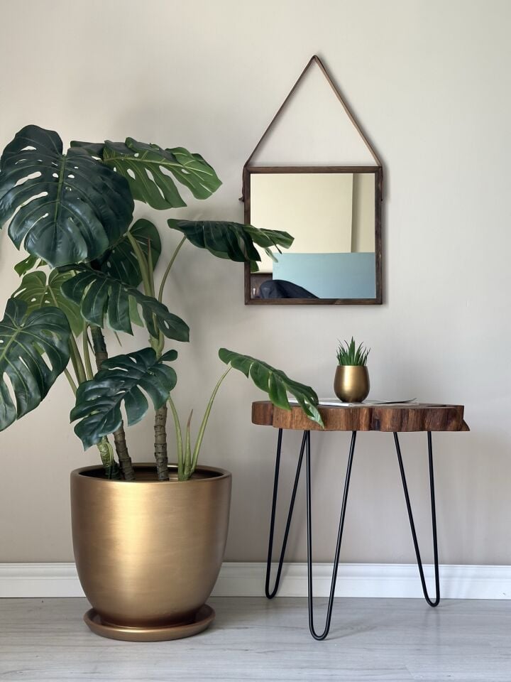 60 Litre Büyük Boy Klasik Saksı Tabaklı Yükseklik 46cm Çap 46cm