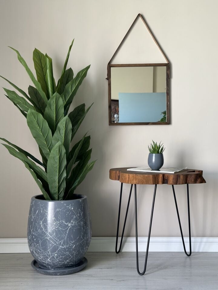 Armut Saksı Tabaklı Yükseklik:32cm Çap:26cm