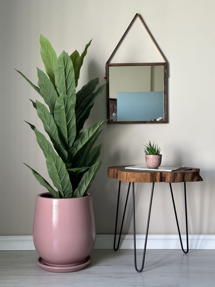 Armut Saksı Tabaklı Yükseklik:32cm Çap:26cm Pembe