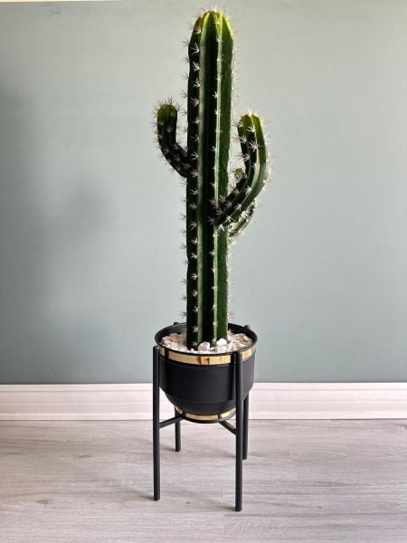 Yapay Kaktüs Metal Saksılı Ayaklı 115cm