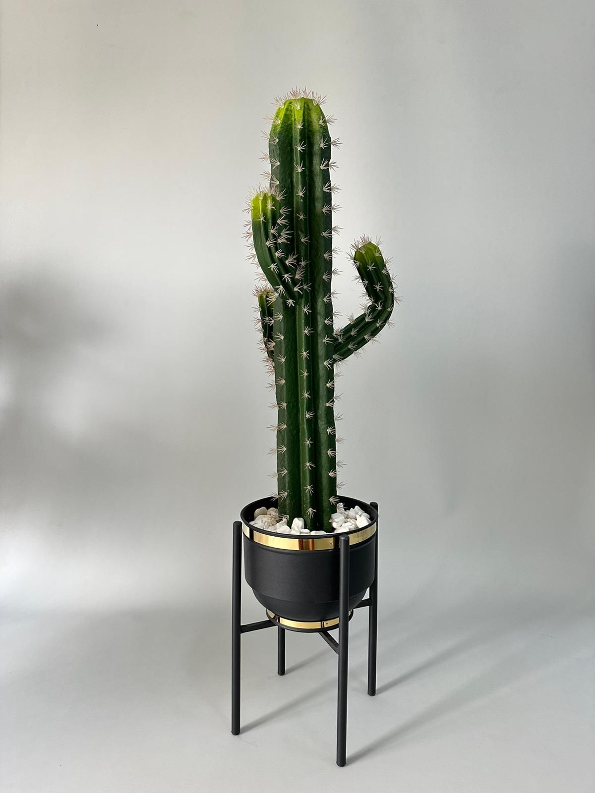 Yapay Kaktüs Metal Saksılı Ayaklı 115cm