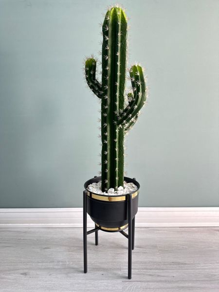 Yapay Kaktüs Metal Saksılı Ayaklı 115cm