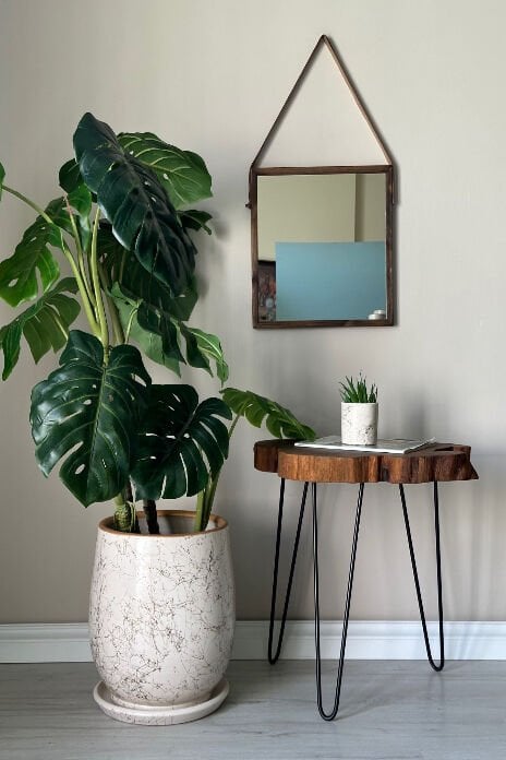 Armut Saksı Tabaklı -Ekru Gold Mermer Desenli