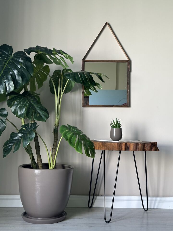 60 Litre Büyük Boy Klasik Saksı Tabaklı Yükseklik 46cm Çap 46cm