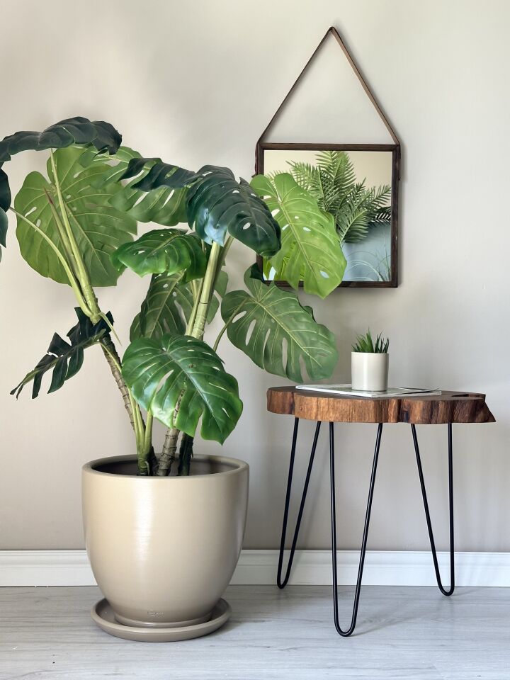 60 Litre Büyük Boy Klasik Saksı Tabaklı Yükseklik 46cm Çap 46cm