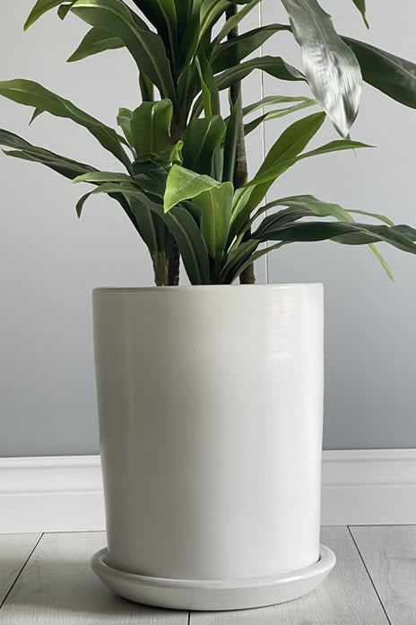 Silindir Saksı -Beyaz H:17cm X Çap: 20cm (10 Litre)