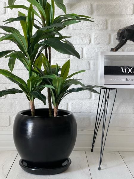 10 Lt Küre Saksı Tabaklı 23cmX23cm