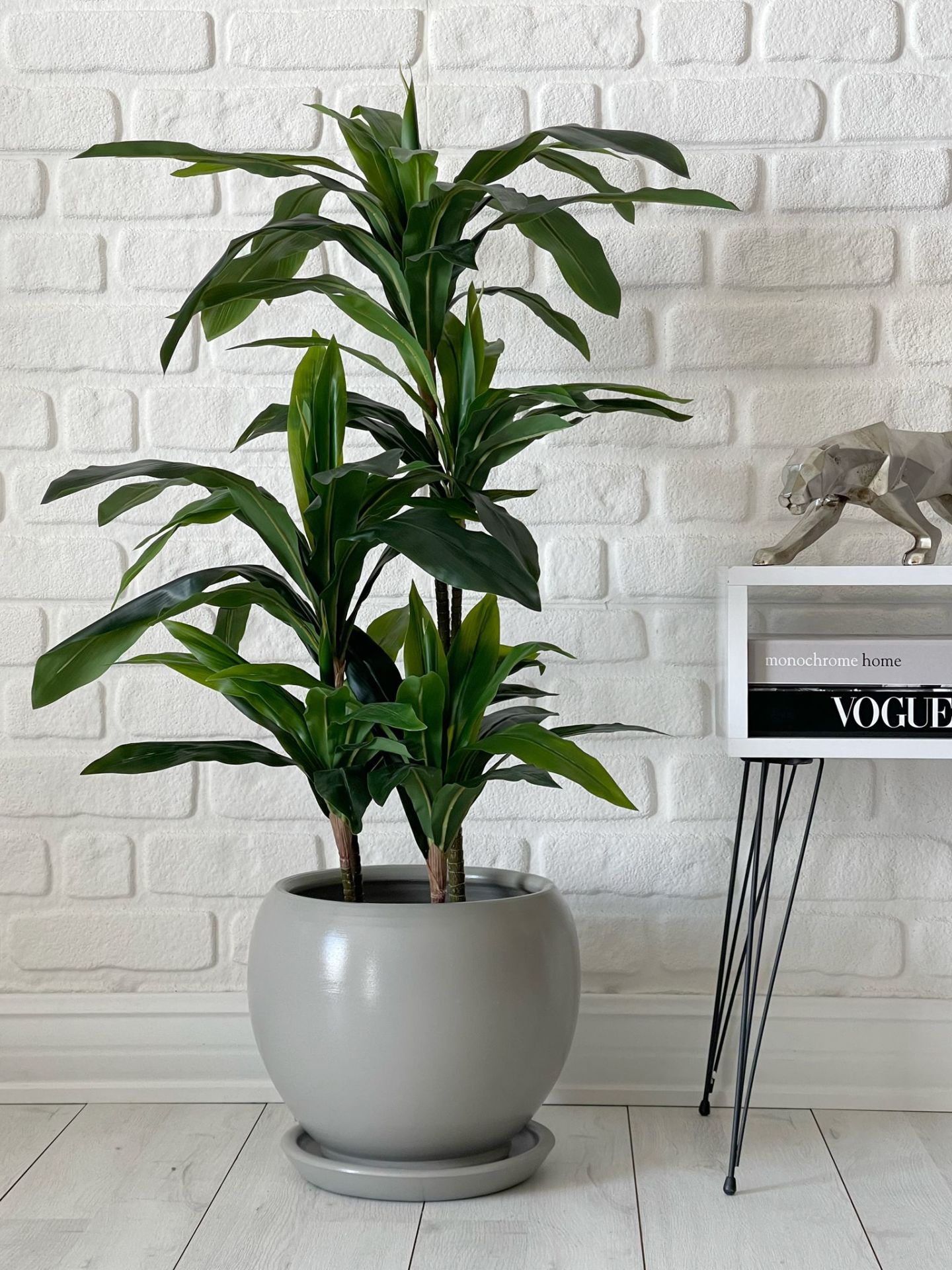 10 Lt Küre Saksı Tabaklı 23cmX23cm Granit