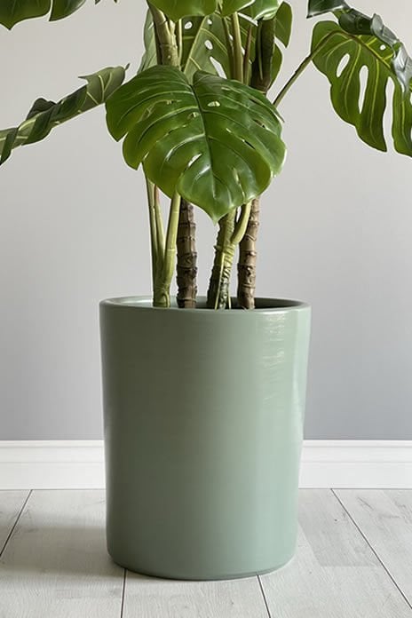 Silindir Saksı -Mint Yeşili