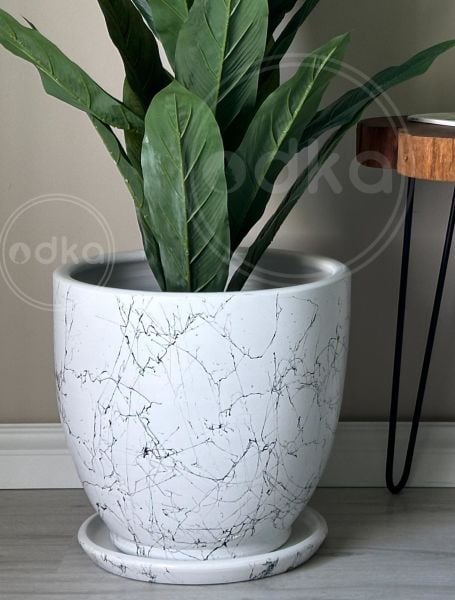 10 Lt Saksı Klasik Saksı Tabaklı Yükseklik 23cm Çap 25cm