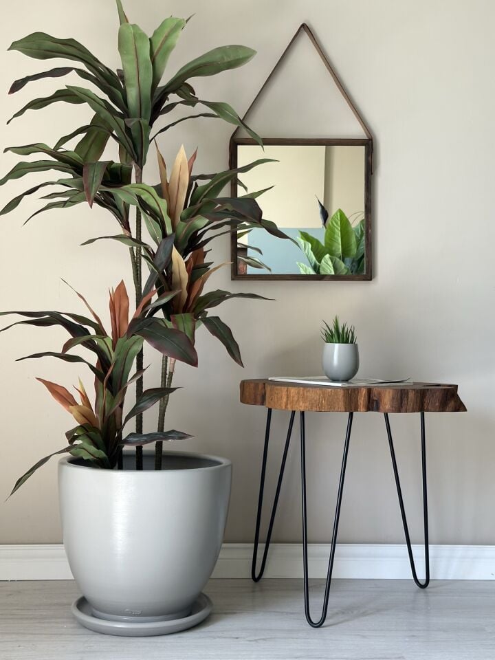 Klasik Saksı Tabaklı Yükseklik 38cm Çap 40cm