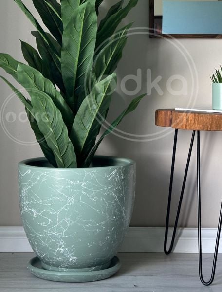 10 Lt Saksı Klasik Saksı Tabaklı Yükseklik 23cm Çap 25cm