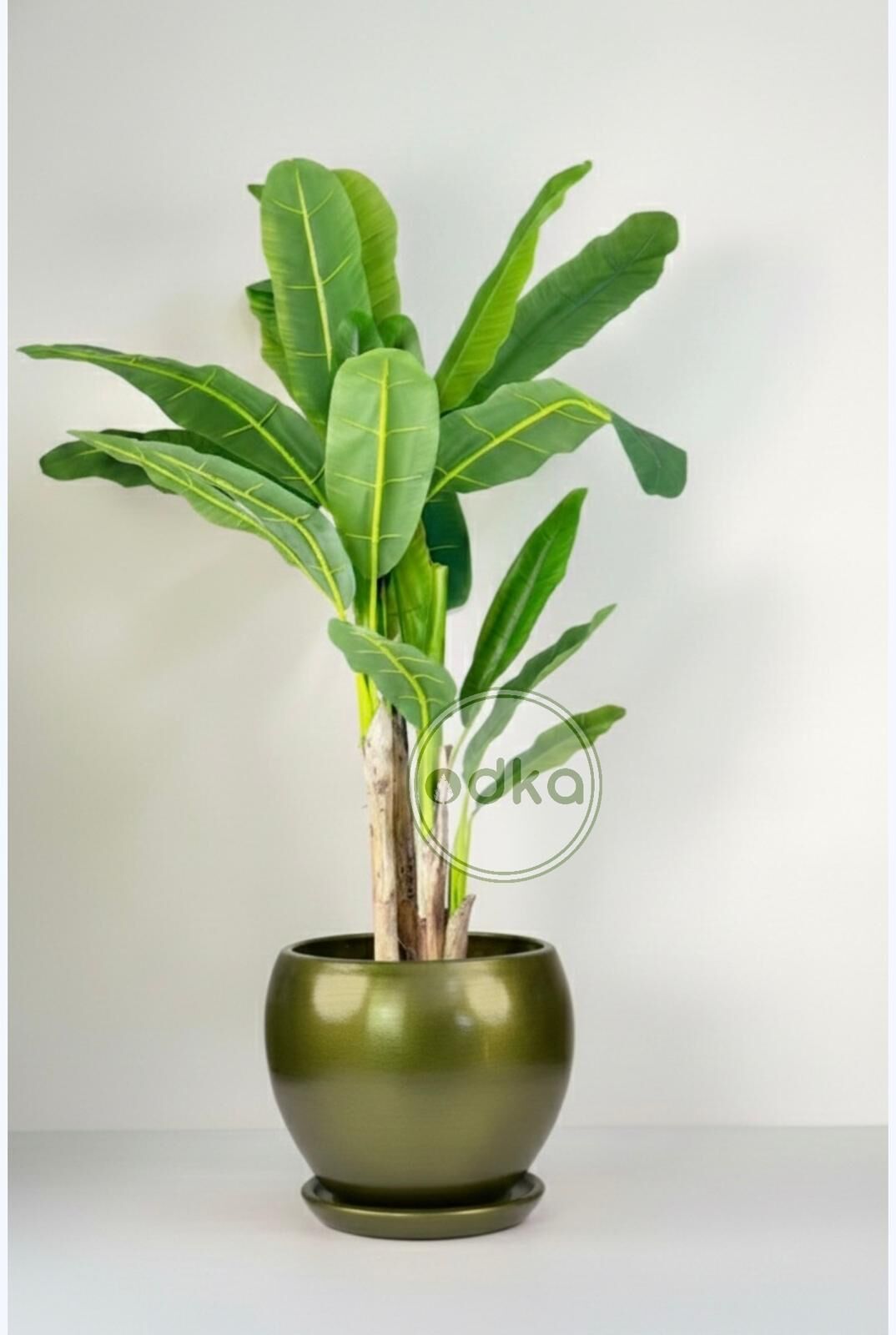 Küre Saksı Tabaklı Yükseklik:27cm Çap:27cm