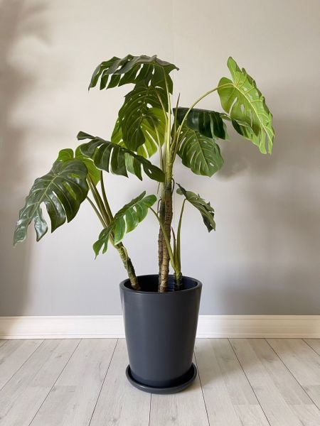 40 Litre Uzun Konik Saksı Tabaklı Yükseklik:40cmX Çap:40cm