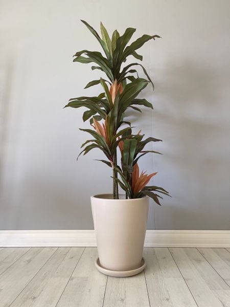 40 Litre Uzun Konik Saksı Tabaklı Yükseklik:40cmX Çap:40cm