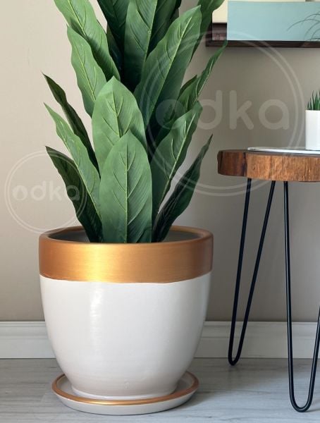 10 Lt Saksı Klasik Saksı Tabaklı Yükseklik 23cm Çap 25cm