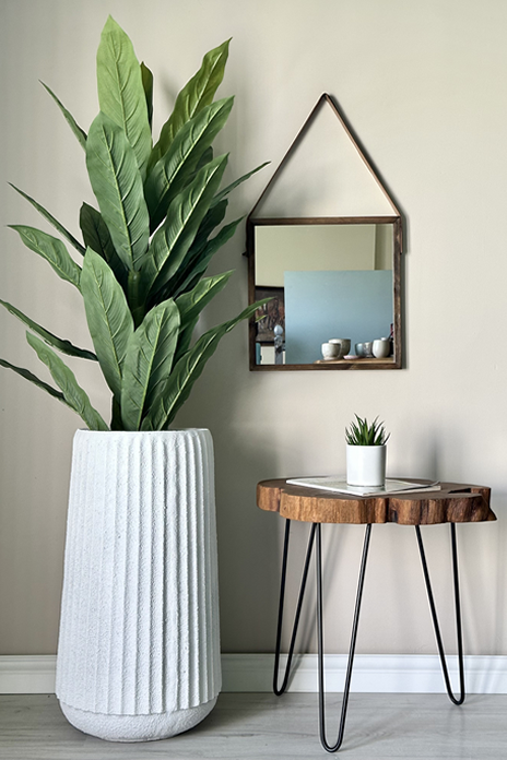 Oyuklu Fiber Saksı Beyaz Renk